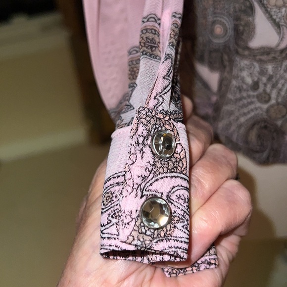 INC International Concepts L/S Shirt Small Button Up Sparkly Buttons - Picture 5 of 15